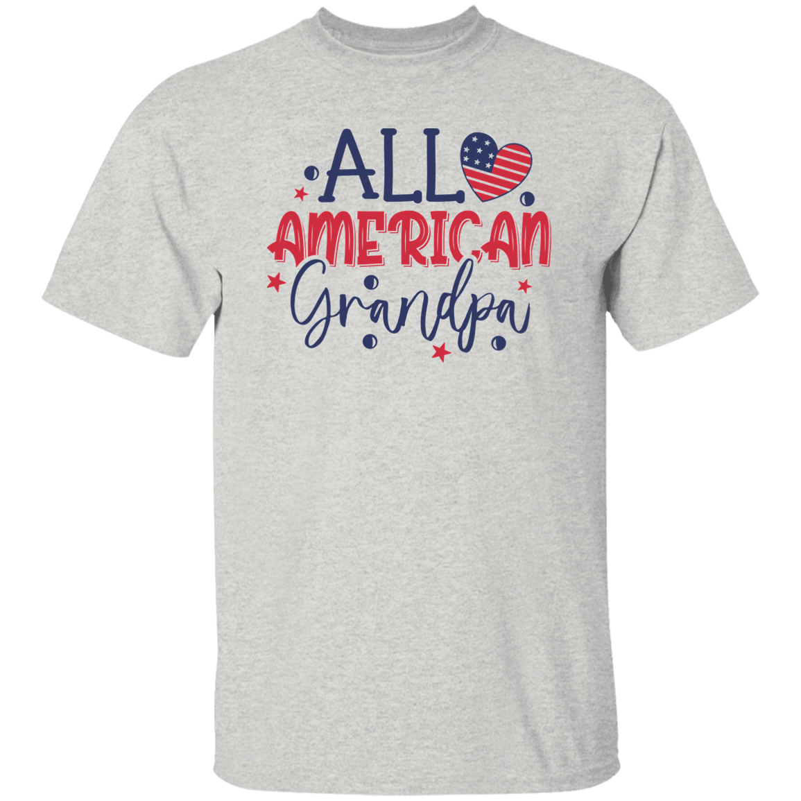 All American Grandpa T-Shirt, Patriotic 4th of July Tee Shirt for Independence Day, USA Shirt, Red White and Blue Shirt