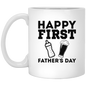 Happy First Father's Day Coffee Mug, Funny Dad Coffee Mugs, Funny Dad Gift Idea, Father's Day Gift, Christmas Birthday Dad Gift