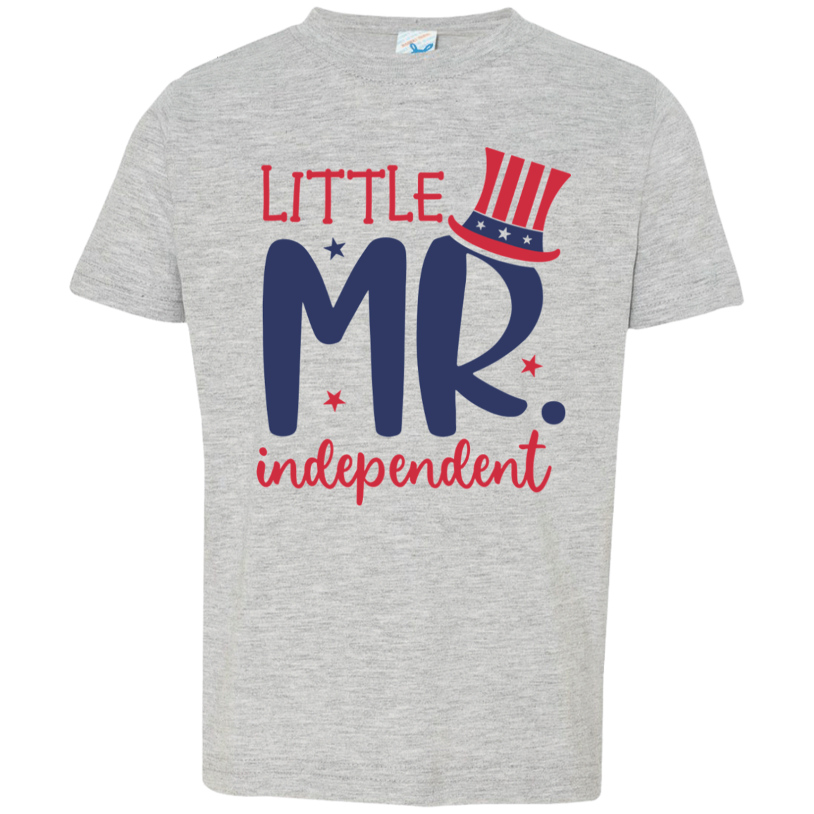 Little Mr Independent Toddler Jersey T-Shirt, Patriotic Shirt, Independence Day Gift, USA, Red White and Blue Shirt