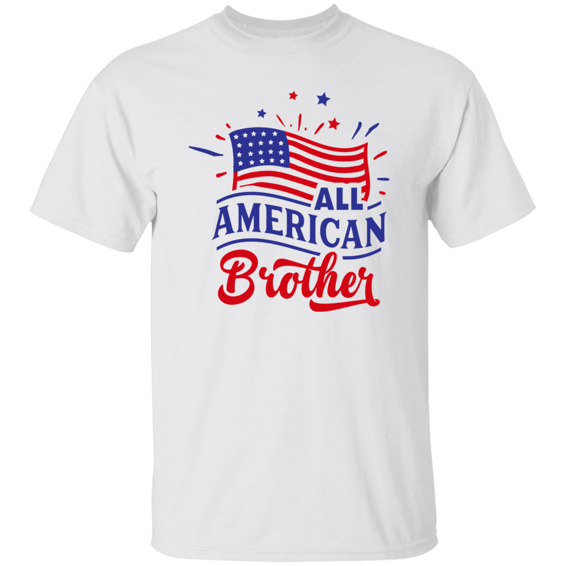 All American Brother T-Shirt, Patriotic 4th of July Tee Shirt for Independence Day, USA Shirt, Red White and Blue Shirt