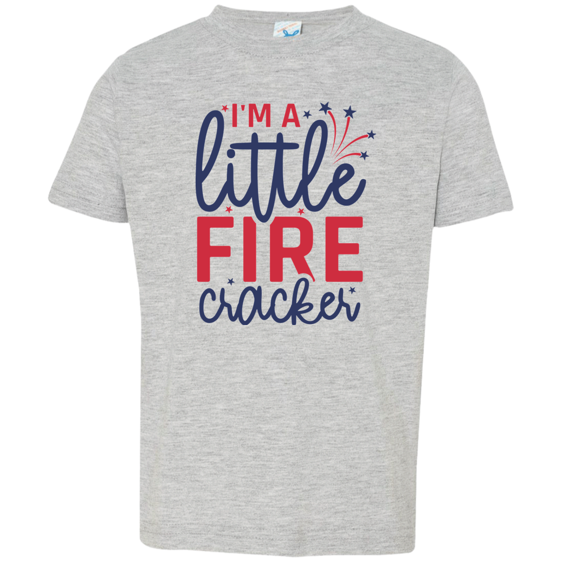 I'm a little fire cracker Toddler Jersey T-Shirt, Patriotic Shirt, Independence Day Gift, USA, Red White and Blue Shirt