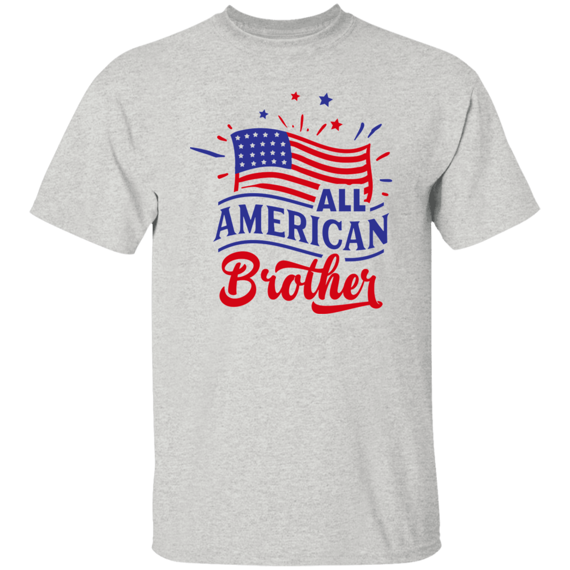 All American Brother T-Shirt, Patriotic 4th of July Tee Shirt for Independence Day, USA Shirt, Red White and Blue Shirt