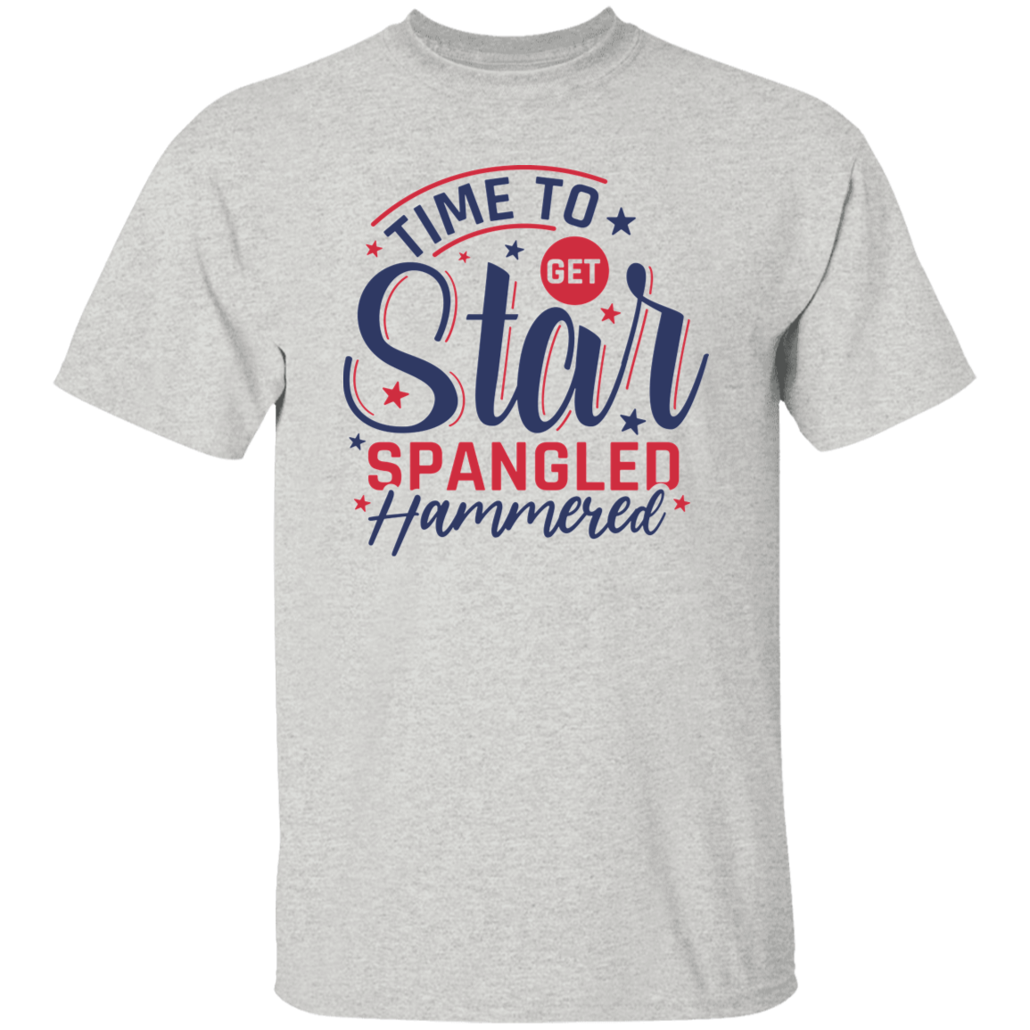 Star Spangled Hammered T-Shirt, Patriotic 4th of July Tee Shirt for Independence Day, USA Shirt, Red White and Blue Shirt