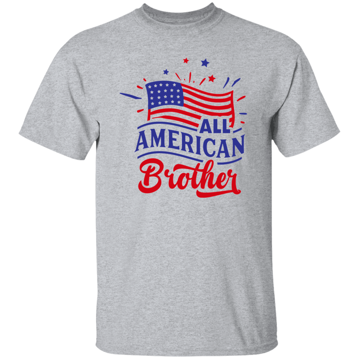 All American Brother T-Shirt, Patriotic 4th of July Tee Shirt for Independence Day, USA Shirt, Red White and Blue Shirt