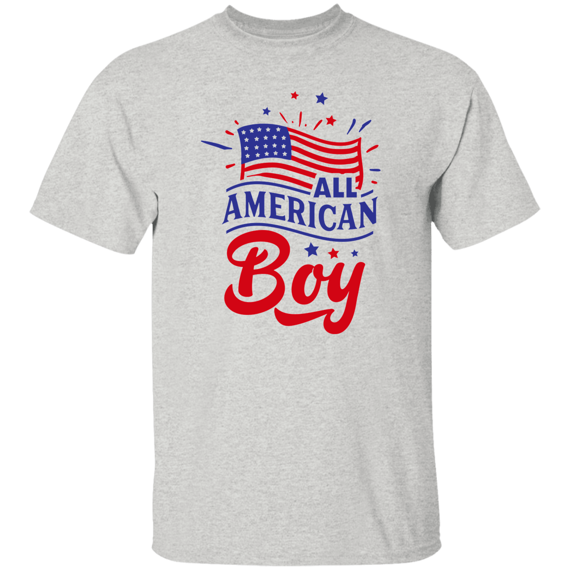 All American Boy T-Shirt, Patriotic 4th of July Tee Shirt for Independence Day, USA Shirt, Red White and Blue Shirt