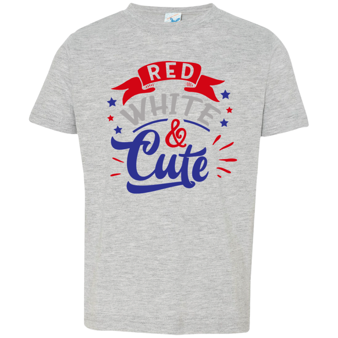Red White and Cute Toddler Jersey T-Shirt, Patriotic Shirt, Independence Day Gift, USA, Red White and Blue Shirt