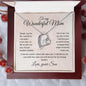 To my Wonderful Mom - Love, your Son - Forever Love Necklace (Pink Watercolor)