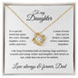 To my Daughter - Love always & forever, Dad - Love Knot Necklace