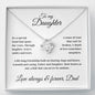 To my Daughter - Love always & forever, Dad - Love Knot Necklace