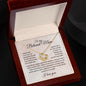To my Beloved Mom - Love Knot Necklace (Pink Watercolor)