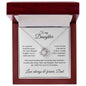 To my Daughter - Love always & forever, Dad - Love Knot Necklace
