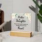 To Mom - Never apart - Square Acrylic Plaque