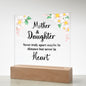 To Mom - Never apart - Square Acrylic Plaque