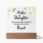 To Mom - Never apart - Square Acrylic Plaque