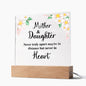 To Mom - Never apart - Square Acrylic Plaque