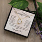 To my Wonderful Mom - Love, your Son - Forever Love Necklace (Pink Watercolor)