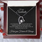 To my Soulmate - I love you forever and always - Forever Love Necklace (Black Message Card)