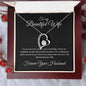To my Beautiful Wife - Forever Your Husband - Forever Love Necklace (Black Card)