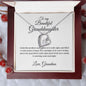To my Beautiful Granddaughter - Love Grandma - Forever Love Necklace
