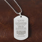 To my Son - Love, your Mom - Engraved Dog Tag Necklace