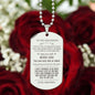 To my Grandson - Love, Grandpa - Engraved Dog Tag Necklace