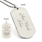 To my Son - Love, your Mom - Engraved Dog Tag Necklace