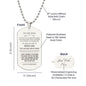 To my Son - Love, your Dad - Engraved Dog Tag Necklace