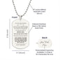 To my Grandson - Love, Grandpa - Engraved Dog Tag Necklace