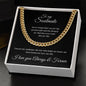 To my Soulmate - I love you always and forever - Cuban Link Chain (Black Message Card)