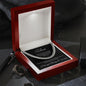 To my Soulmate - I love you always and forever - Cuban Link Chain (Black Message Card)