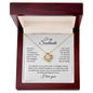 To my Soulmate - I love you - Love Knot Necklace
