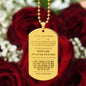 To my Grandson - Love, Grandpa - Engraved Dog Tag Necklace