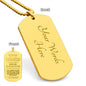 To my Son - Love, your Mom - Engraved Dog Tag Necklace
