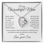 To my Wonderful Mom - Love, your Son - Forever Love Necklace