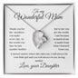 To my Wonderful Mom - Love, your Daughter - Forever Love Necklace