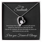 To my Soulmate - I love you forever and always - Forever Love Necklace (Black Message Card)
