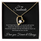 To my Soulmate - I love you forever and always - Forever Love Necklace (Black Message Card)
