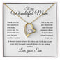 To my Wonderful Mom - Love, your Son - Forever Love Necklace
