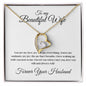 To my Beautiful Wife - Forever Your Husband - Forever Love Necklace