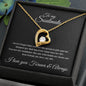 To my Soulmate - I love you forever and always - Forever Love Necklace (Black Message Card)