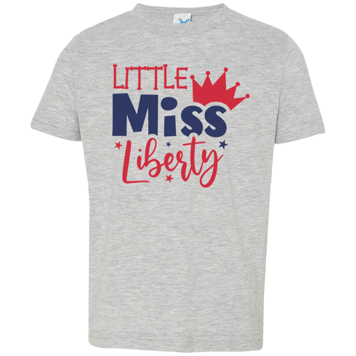 Little Miss Liberty Toddler Jersey T-Shirt, Patriotic Shirt, Independence Day Gift, USA, Red White and Blue Shirt