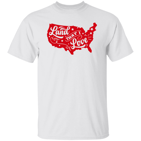 Land that I Love T-Shirt, Patriotic 4th of July Tee Shirt for Independence Day, USA Shirt, Red White and Blue Shirt