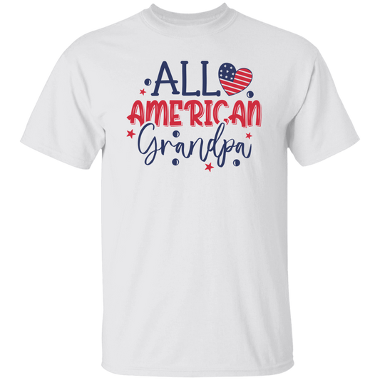 All American Grandpa T-Shirt, Patriotic 4th of July Tee Shirt for Independence Day, USA Shirt, Red White and Blue Shirt