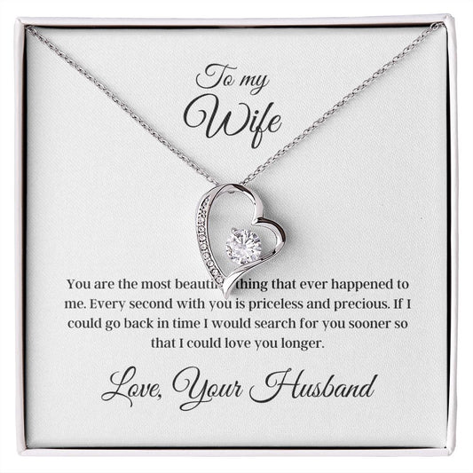 To my Wife - Love, Your Husband - Forever Love Necklace